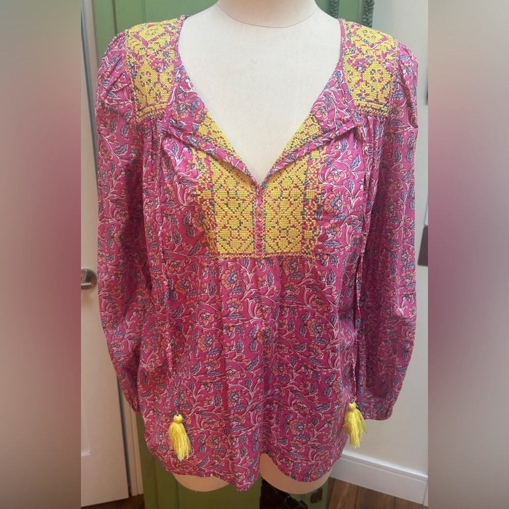 J.Crew 💯 % cotton embroidered blouse NWOT